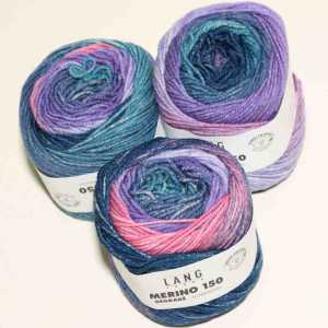 Merino 150 Dégradé Rosa-Violett-Atlantik