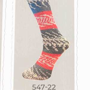 Mally Socks 547/22 - Rot-Anthrazit