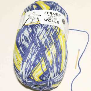 Mally Socks 546/22 - Blau-Gelb