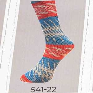 Mally Socks 541/22 - Trkis-Rot