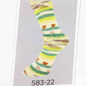 Lungauer Sockenwolle 8fach 583-22 Grn-Braun-Natur