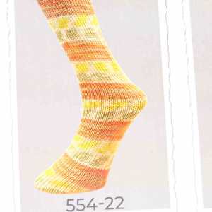 Mally Socks 554/22 - Beige-Orange-Limone