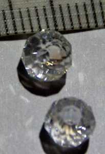 Glasperle funkelnd-klar geschliffen 6mm 10 St