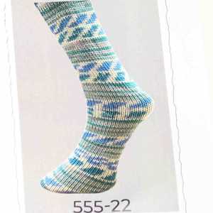 Mally Socks 555/22 - Hellblau-Seegrn-Grau
