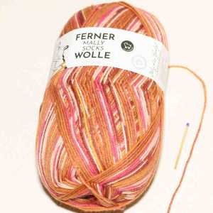 Mally Socks 551/22 - Orange-Pink-Natur