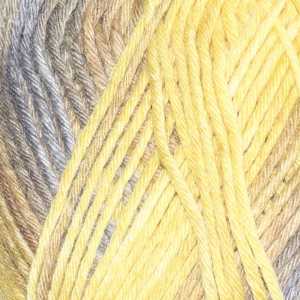 Lungauer Sockenwolle 8fach 677-23 Gelb-Beige-Grau
