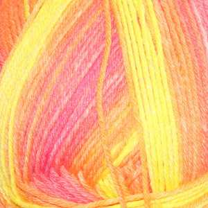 Lungauer Sockenwolle 6fach 662-23 Pink-Orange-Gelb